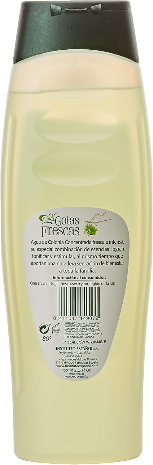 Instituto Español Gotas Frescas Spanish Eau de Cologne 750 ml