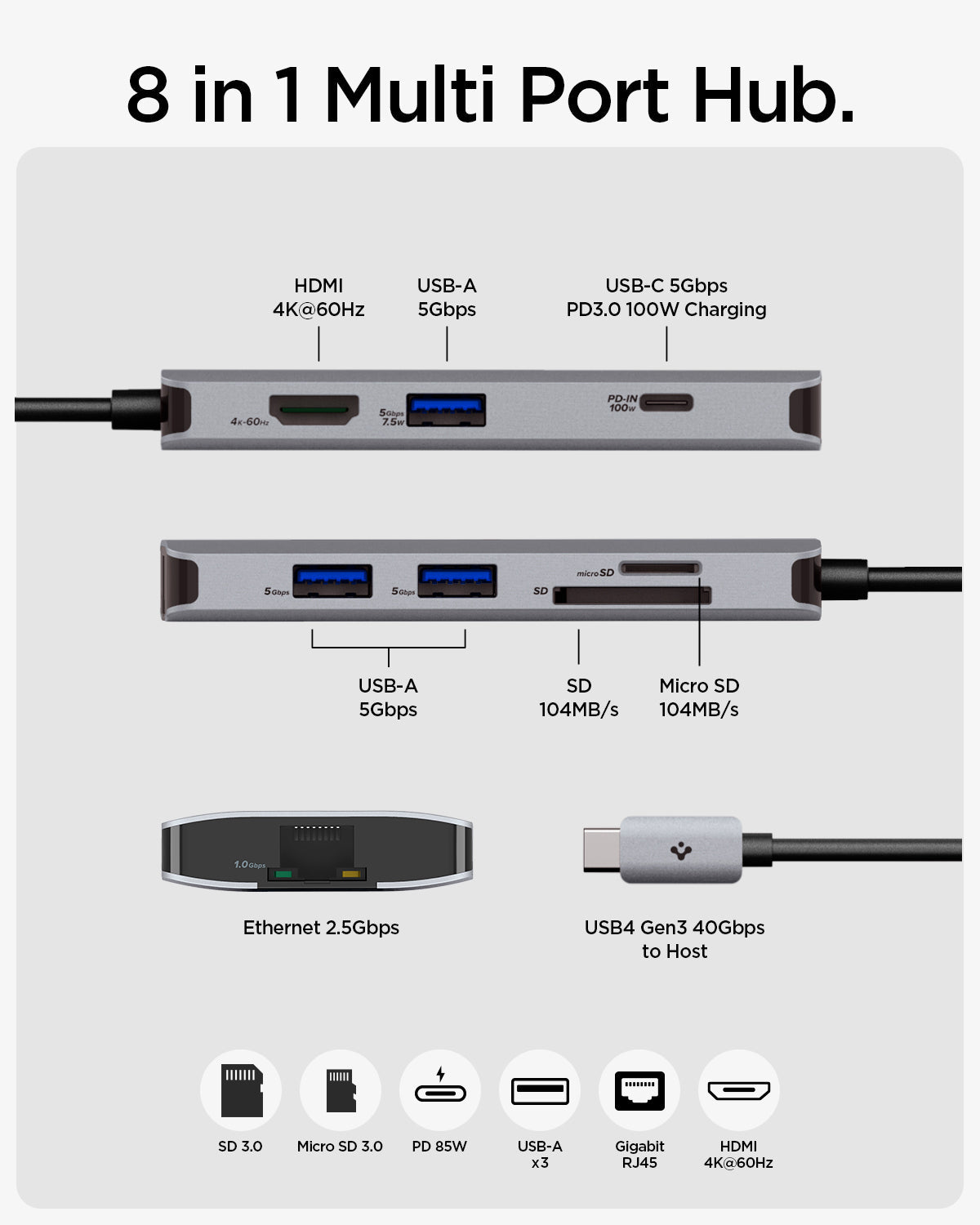 ArcDock Multi Hub 8-in-1 | PD2303